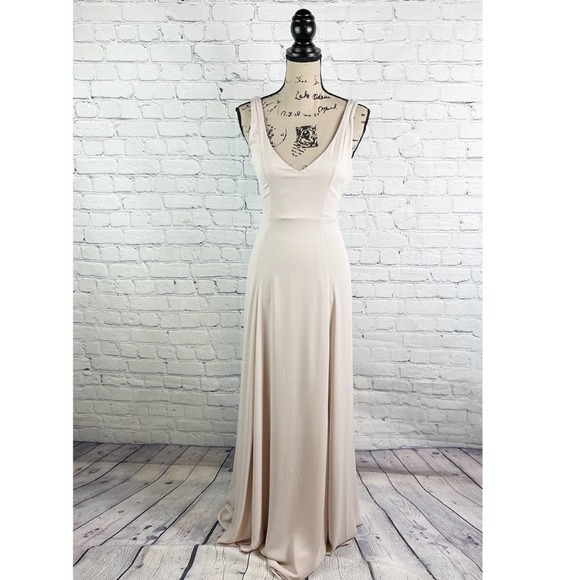 Show Me Your MuMu NWOT Jenn Maxi Dress Show Me The Ring Crisp XL - Picture 2 of 10